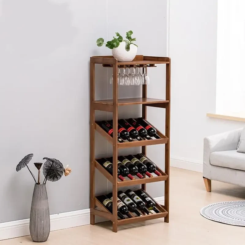Porte Bouteille Bois Vertical