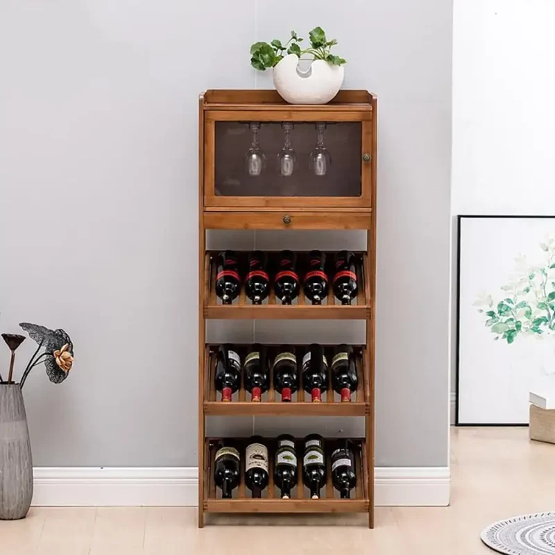 Porte Bouteille Bois Vertical