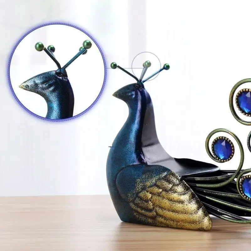 Porte Bouteille Paon Bleu