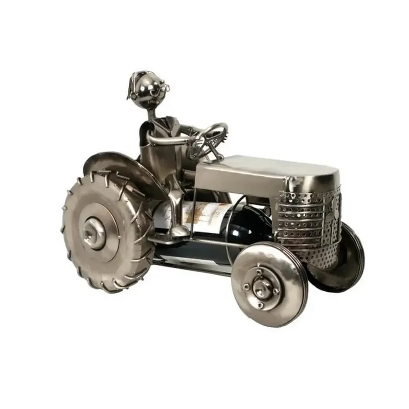 Porte Bouteille Tracteur d'Acier