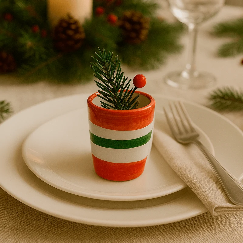 Hand-Painted Italian Ceramic Shot Glass