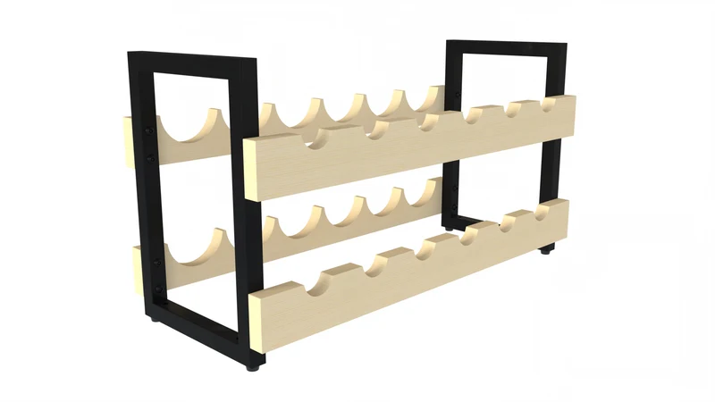 Companion Wine Rack - Wood & Metal