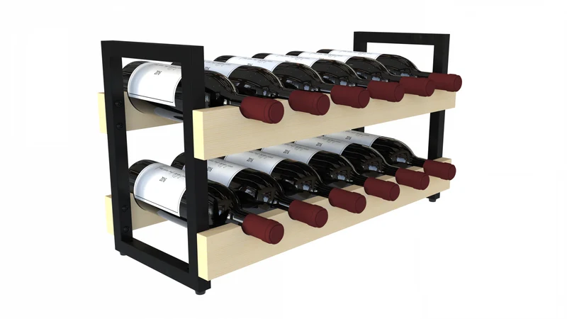 Companion Wine Rack - Wood & Metal