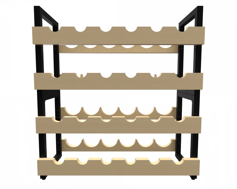 Companion Wine Rack - Wood & Metal
