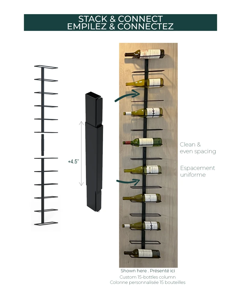 Wine Rack Connector | Connector for Center-Frame, Double-Frame, Neck-First or Horizon Wine Racks