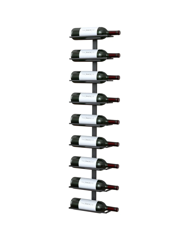 Center Frame Wall-Mounted Wine Rack | Label-View Metal Wine Display