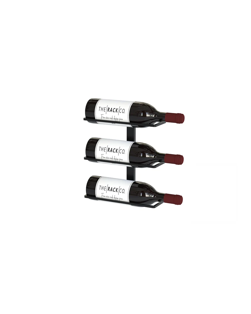 Center Frame Wall-Mounted Wine Rack | Label-View Metal Wine Display