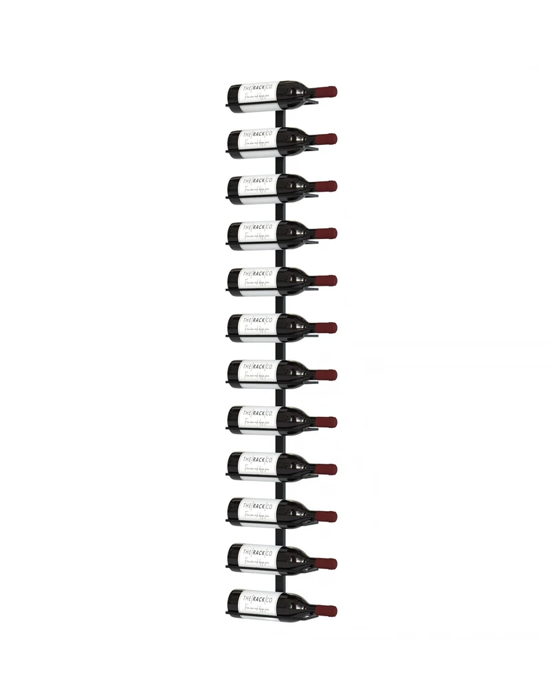 Center Frame Wall-Mounted Wine Rack | Label-View Metal Wine Display