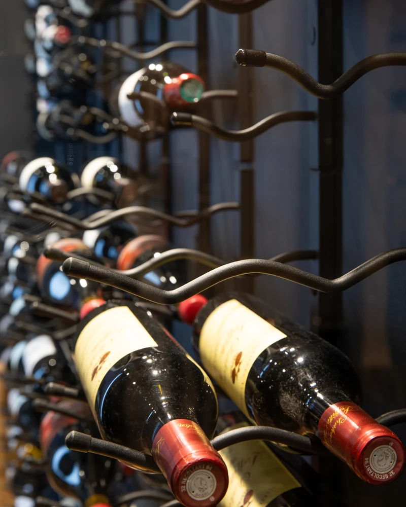 Classic Wall Mounted Wine Rack | Label-View Metal Wine Display