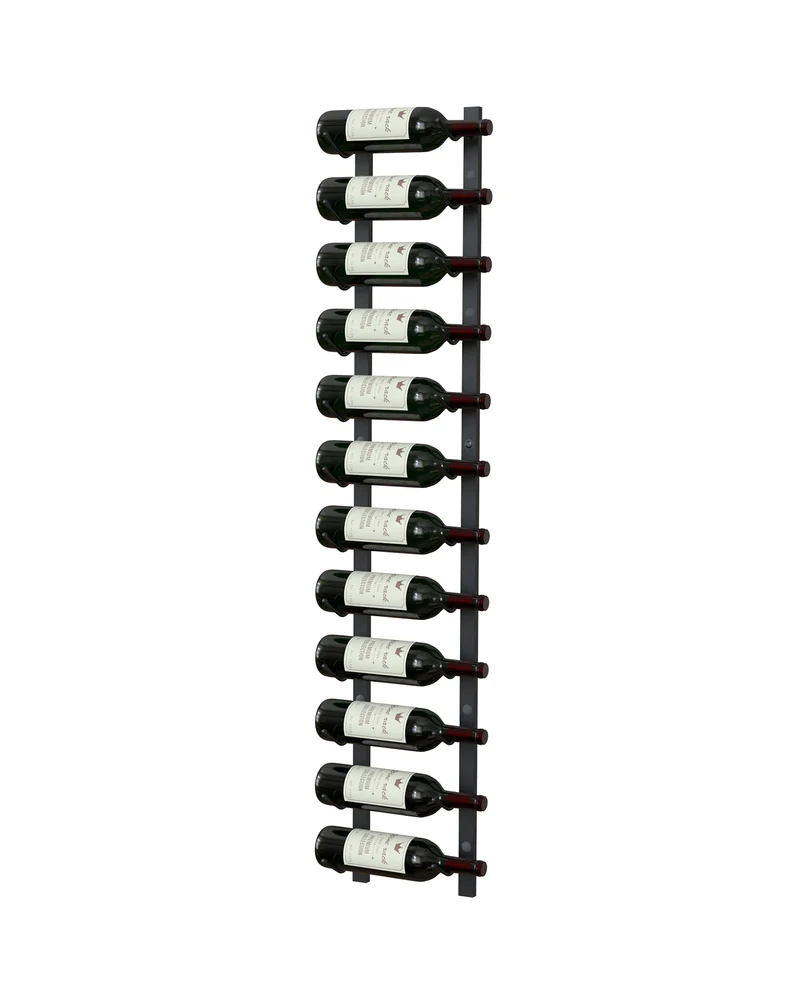 Classic Wall Mounted Wine Rack | Label-View Metal Wine Display