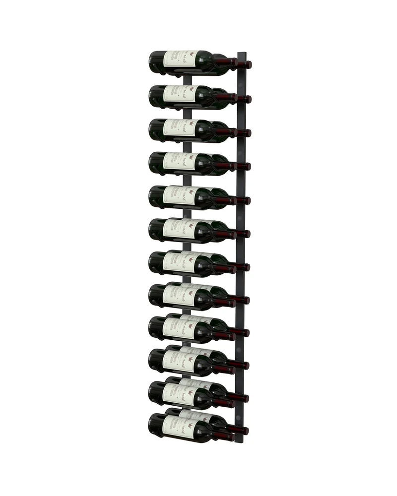 Classic Wall Mounted Wine Rack | Label-View Metal Wine Display