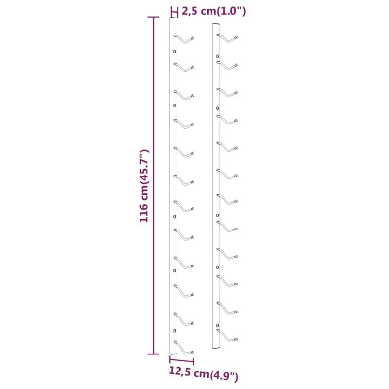 Range Bouteille | Donzac (2x12 Doré)