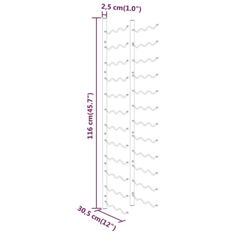 Range Bouteille | Donzac (2x36 Blanc)