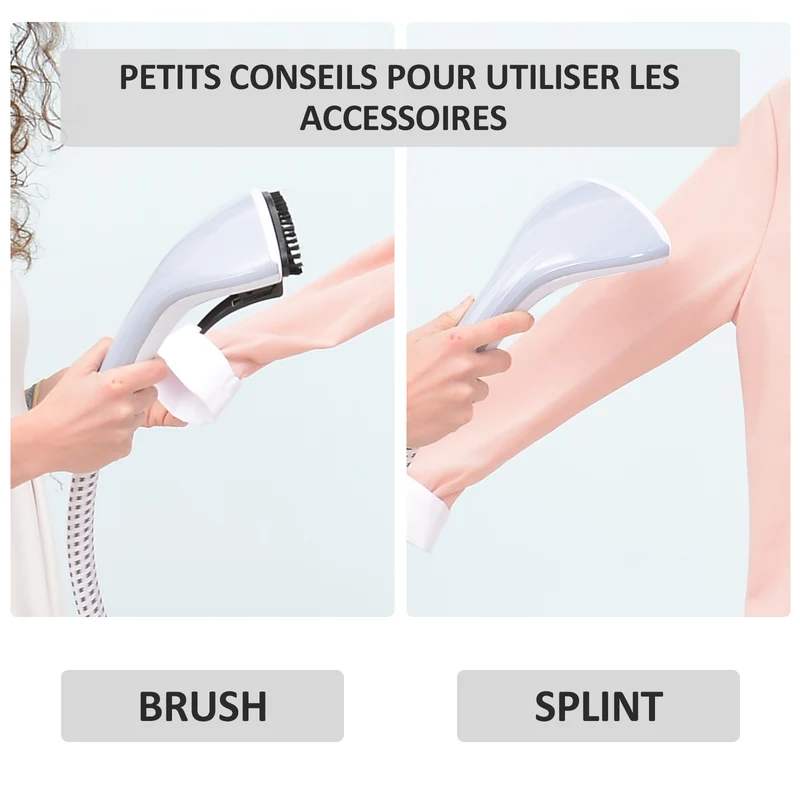 Défroisseur vapeur vertical vêtements 22 x 30 x 22 cm 55 min autonomie 11 réglages moderne épuré en plastique blanc 21_0005953