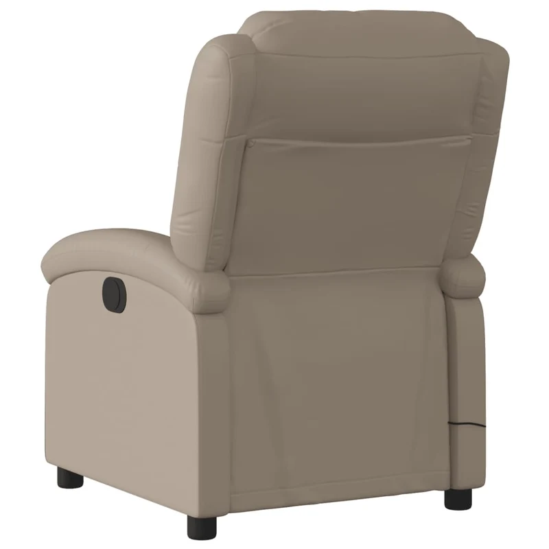 Fauteuil de relaxation TV fonction massage inclinable électrique 6 points de massage en PVC cappuccino DEC027135