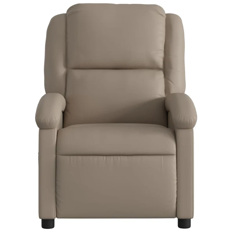 Fauteuil de relaxation TV fonction massage inclinable électrique 6 points de massage en PVC cappuccino DEC027135