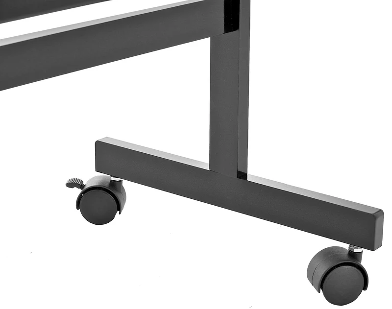 Miroir sur pied avec roulettes cadre en bois noir miroir est inclinable 10_0003728