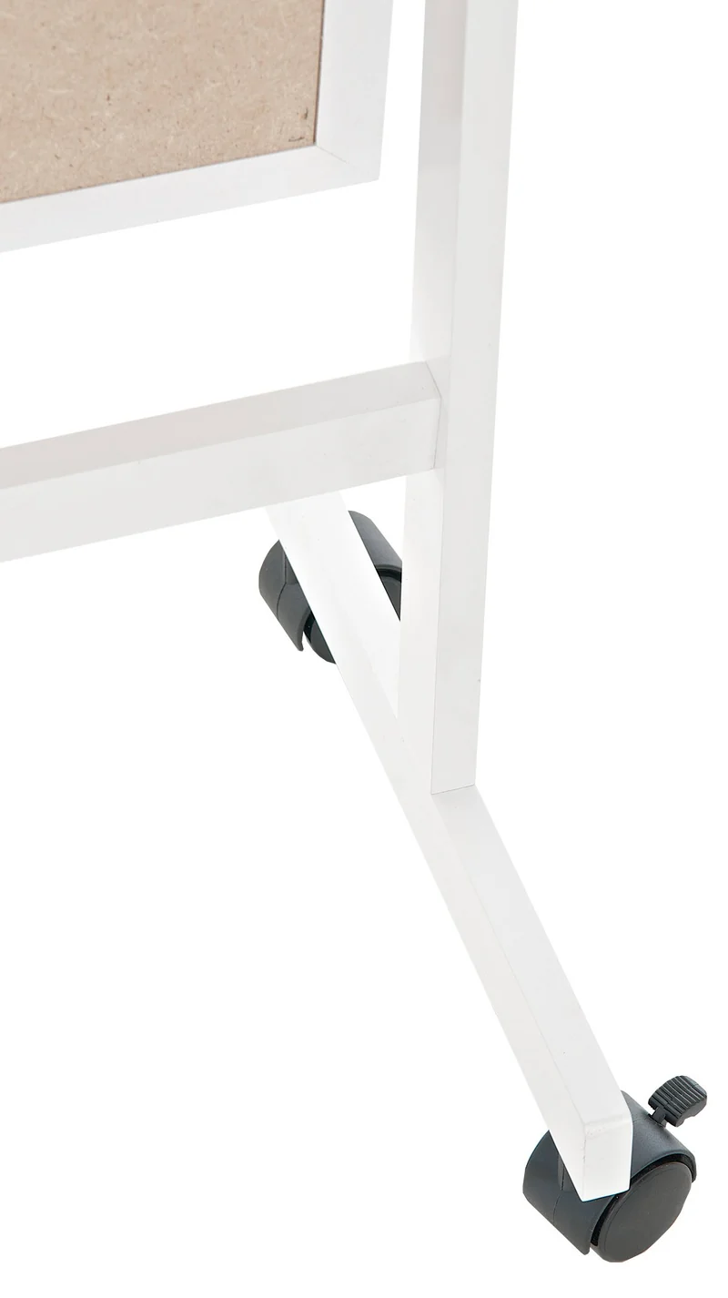 Miroir sur pied avec roulettes forme miroir rectangle 113 x 28 cm en bois blanc 10_0003726