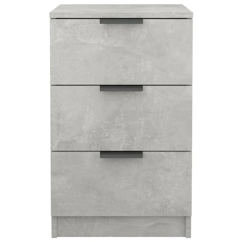 Lot de 2 tables de chevet avec tiroirs 40 x 36 x 65 cm bois d'ingénierie gris DEC035387