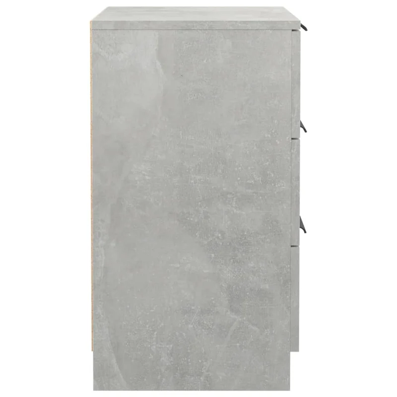 Lot de 2 tables de chevet avec tiroirs 40 x 36 x 65 cm bois d'ingénierie gris DEC035387