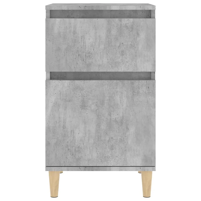 Lot de 2 tables de chevet avec tiroir et compartiment avec porte 40 x 35 x 70 cm bois d'ingénierie gris DEC035384