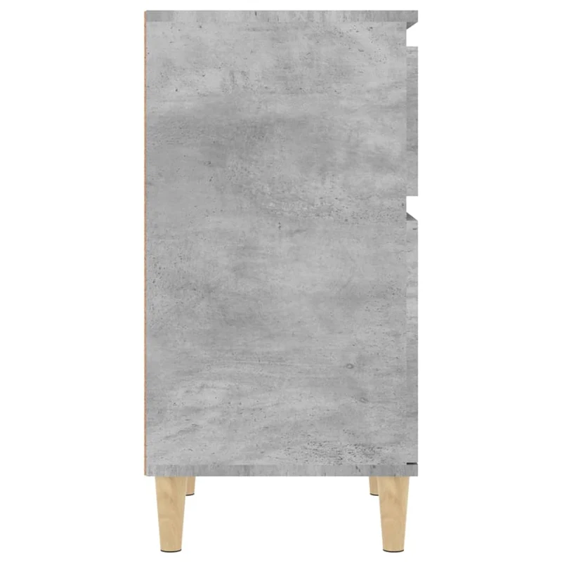 Lot de 2 tables de chevet avec tiroir et compartiment avec porte 40 x 35 x 70 cm bois d'ingénierie gris DEC035384
