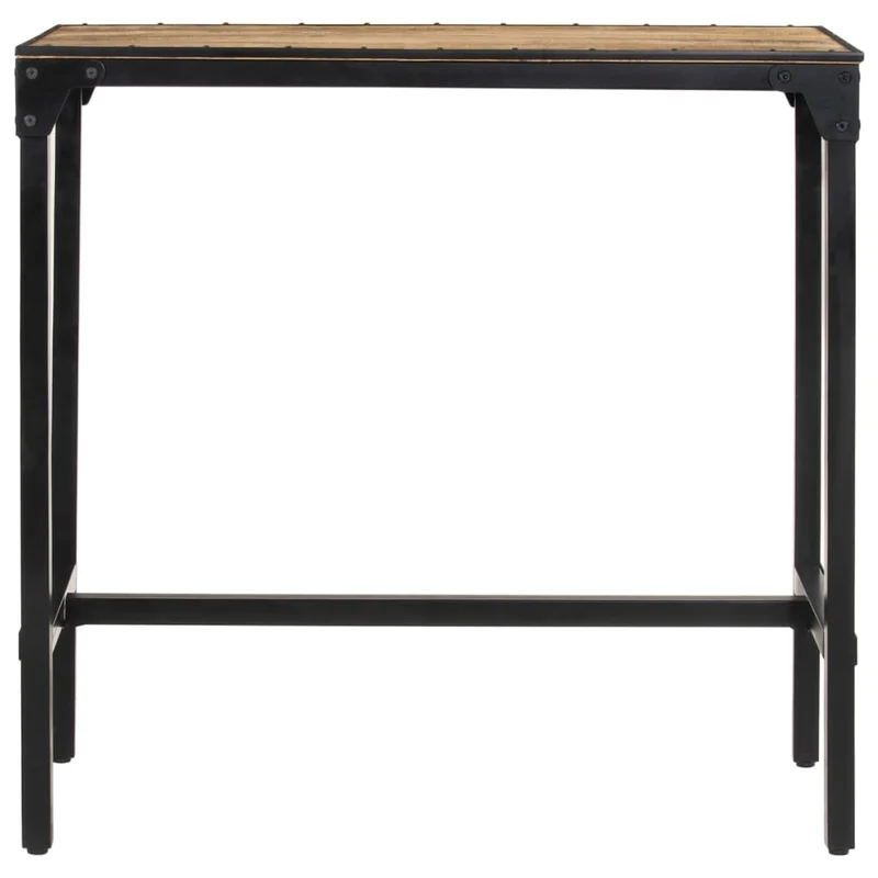 Table de bar 110 x 55 x 107 cm en bois de manguier massif et fer DEC029437