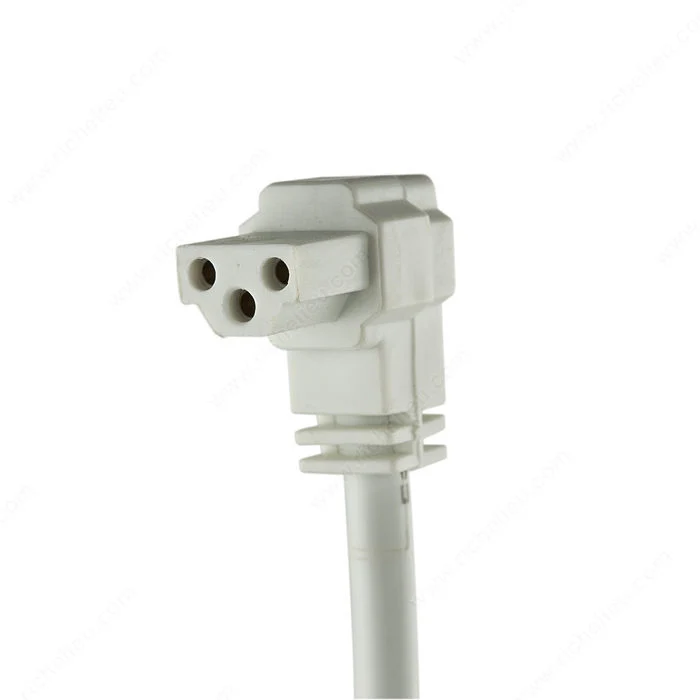 Câble d'alimentation pour luminaire fluorescent T5 avec mise à la terre