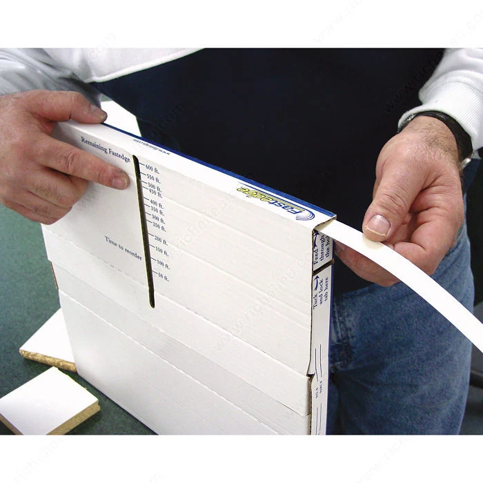 Bande de chant autocollante en PVC "FASTEDGE" - blanc