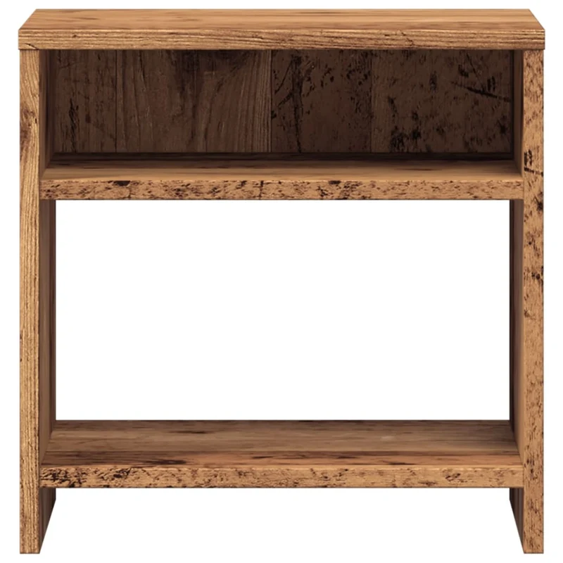 Table de chevet avec deux compartiment ouvert 40 x 30 x 40 cm bois d'ingénierie marron DEC034716