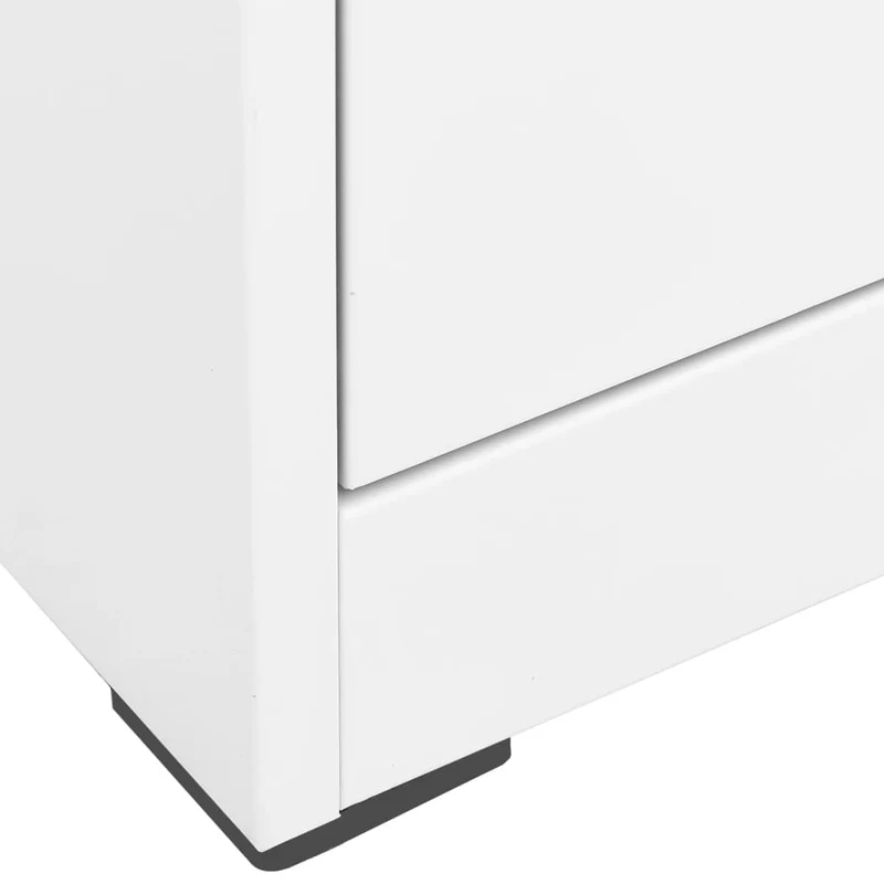 Caissons à tiroirs meuble de bureau armoire à dossiers 3 tiroirs 46 x 62 x 102,5 cm acier blanc DEC024520