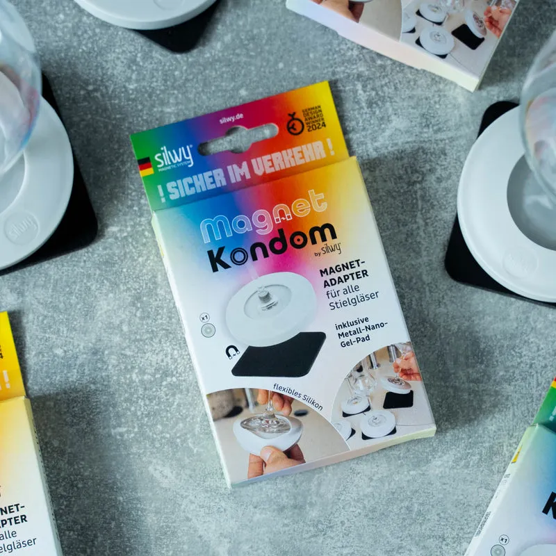 Magnet-Kondom für Stielgläser BLUE