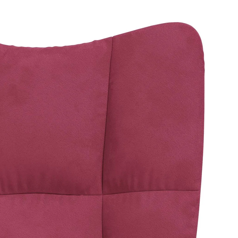 Fauteuil lounge bureau chaise de canapé sur roulettes design modene en velours rouge bordeaux DEC026765