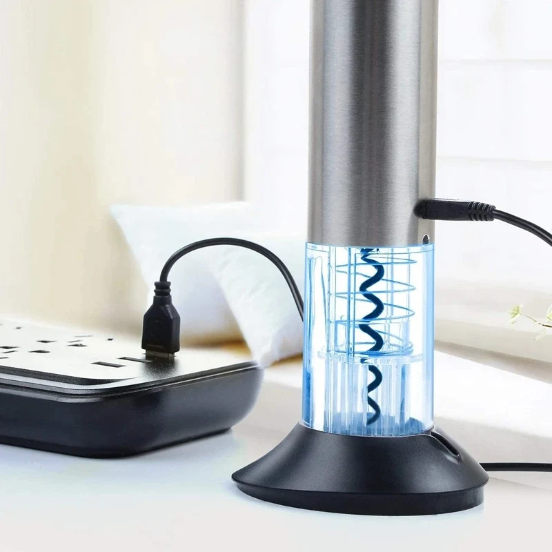 Tire Bouchon Électrique sur socle Silver Glass
