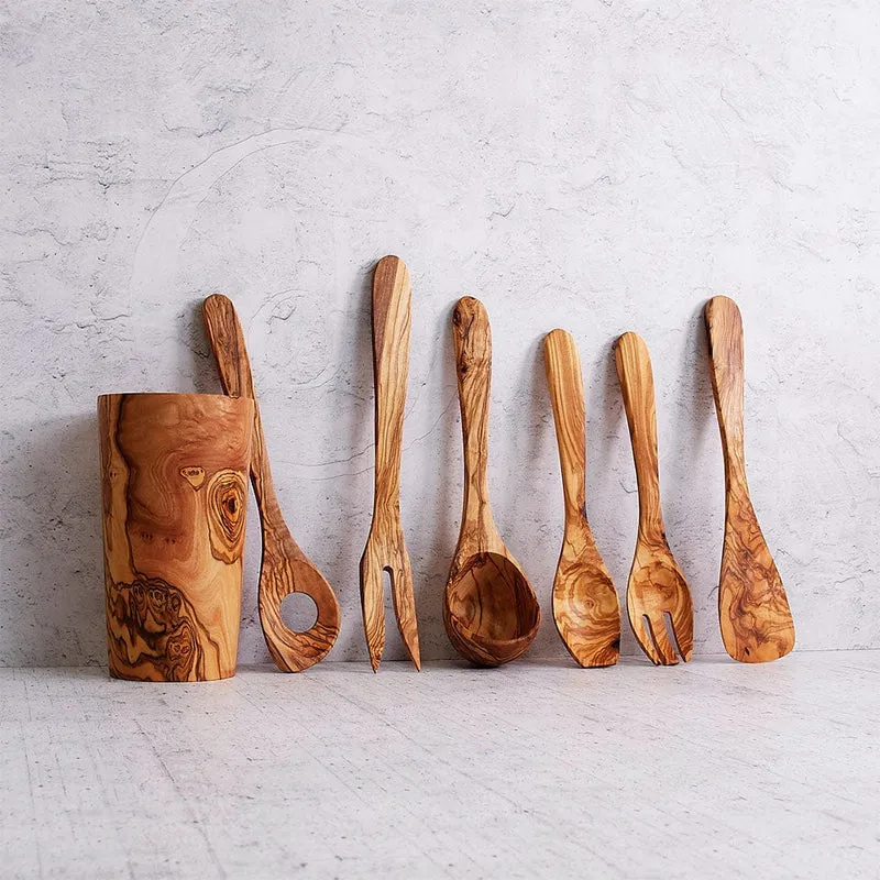 Premium Cutlery Set – Olive Wood Kitchen Collection