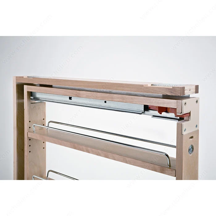 Fileur à coulisses Blum et fermeture amortie pour armoire du bas Rev-A-Shelf