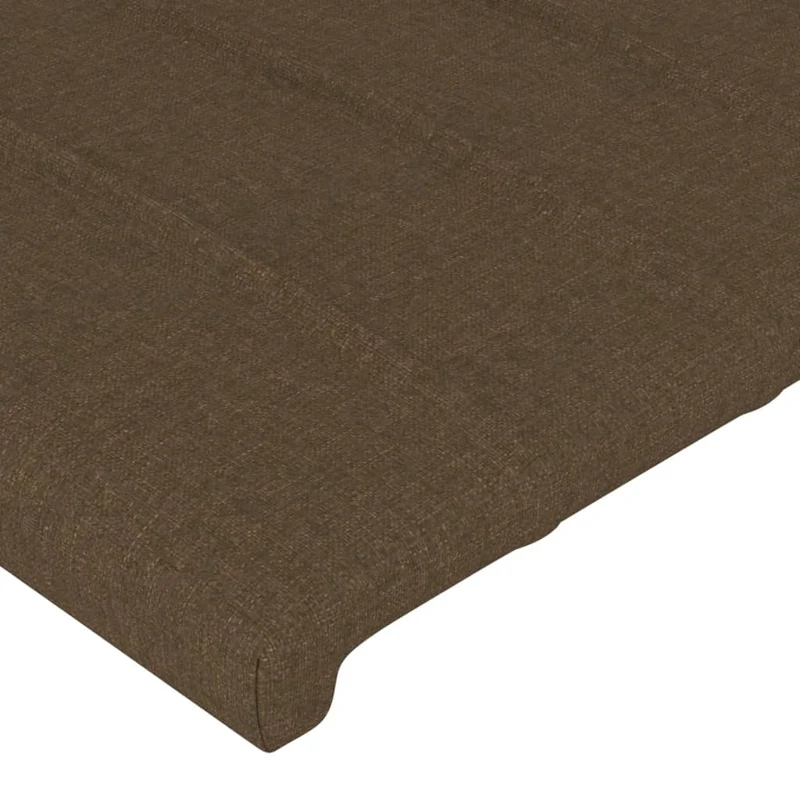 Tête de lit accessoire couchage chambre à coucher meuble à LED 100 x 5 x 78/88 cm tissu marron foncé TDL0200901