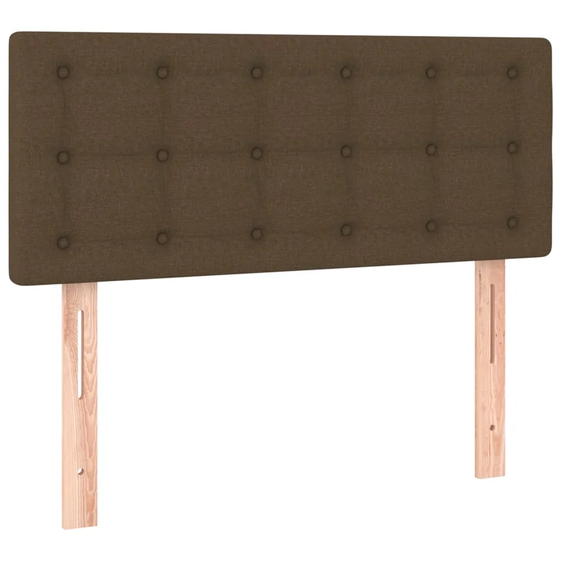 Tête de lit accessoire couchage chambre à coucher meuble à LED 100 x 5 x 78/88 cm tissu marron foncé TDL0200904