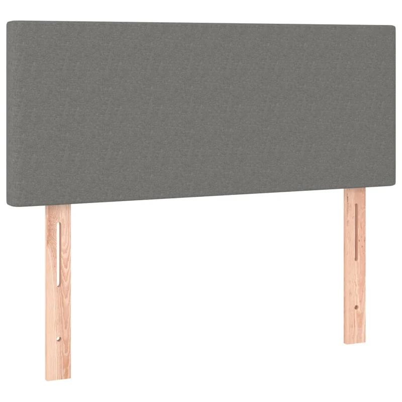 Tête de lit accessoire couchage chambre à coucher meuble à LED 100 x 5 x 78/88 cm tissu gris foncé TDL0201202