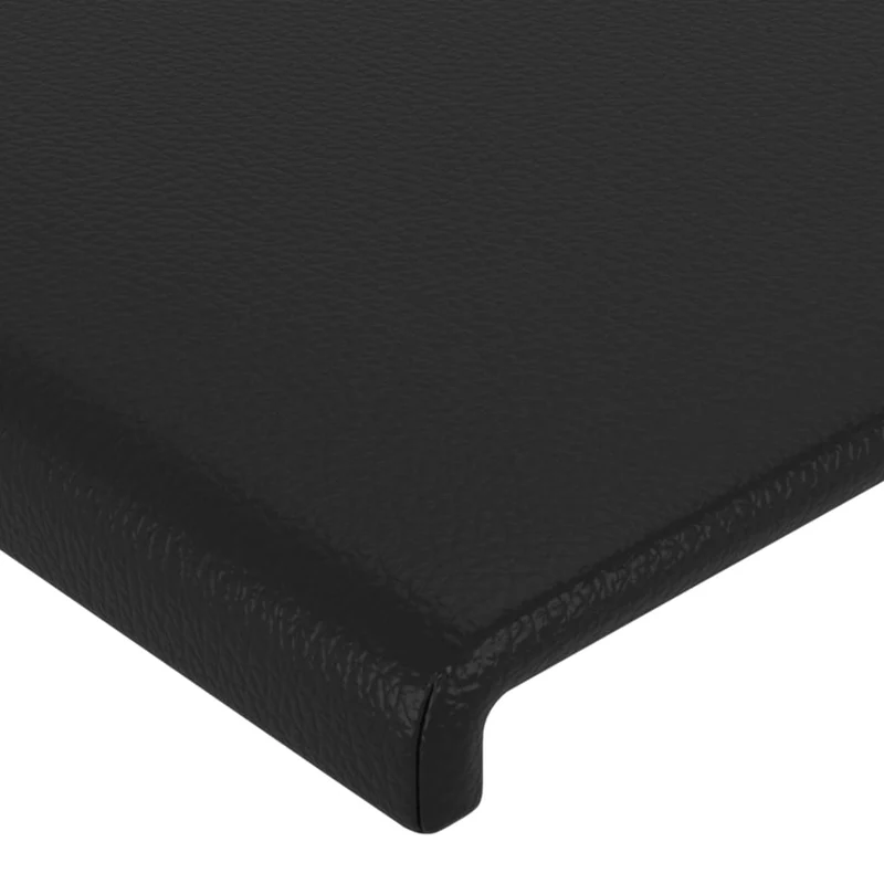 Tête de lit accessoire couchage chambre à coucher meuble à LED 83 x 16 x 78/88 cm synthétique noir TDL0200562