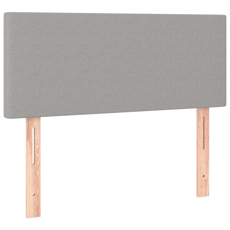 Tête de lit accessoire couchage chambre à coucher meuble à LED 100 x 5 x 78/88 cm tissu gris clair TDL0201453