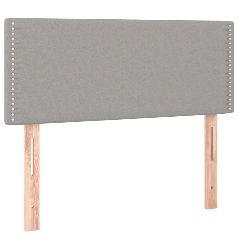 Tête de lit accessoire couchage chambre à coucher meuble à LED 90 x 5 x 78/88 cm tissu gris clair TDL0201237
