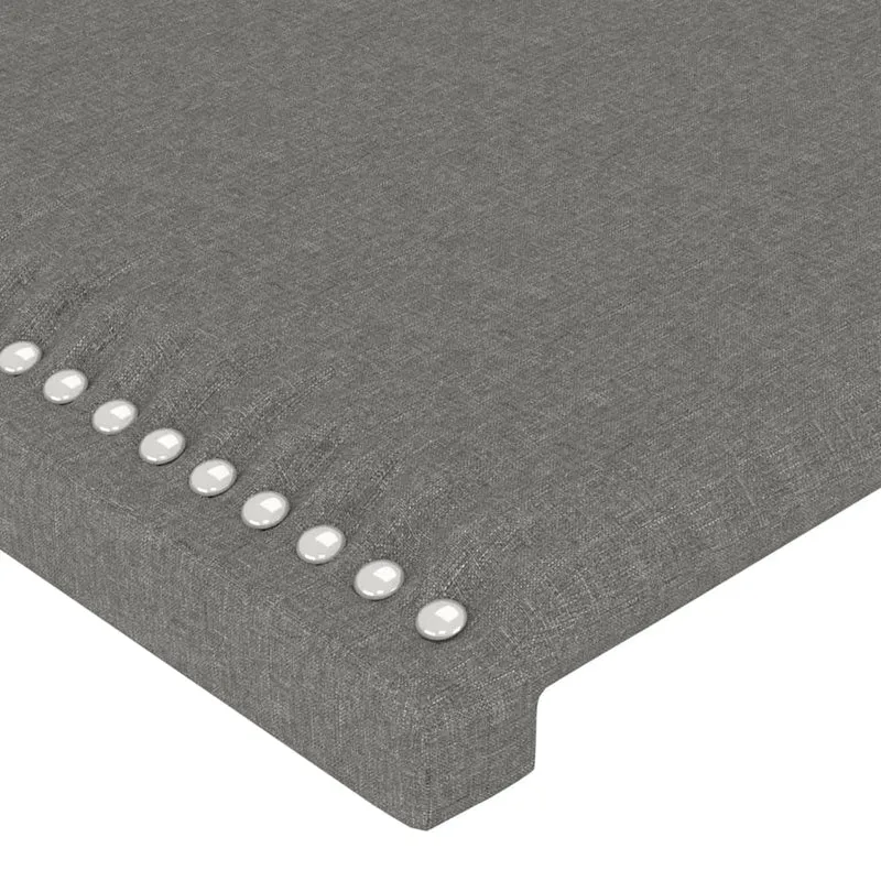 Tête de lit accessoire couchage chambre à coucher meuble à LED 100 x 5 x 78/88 cm tissu gris foncé TDL0201200
