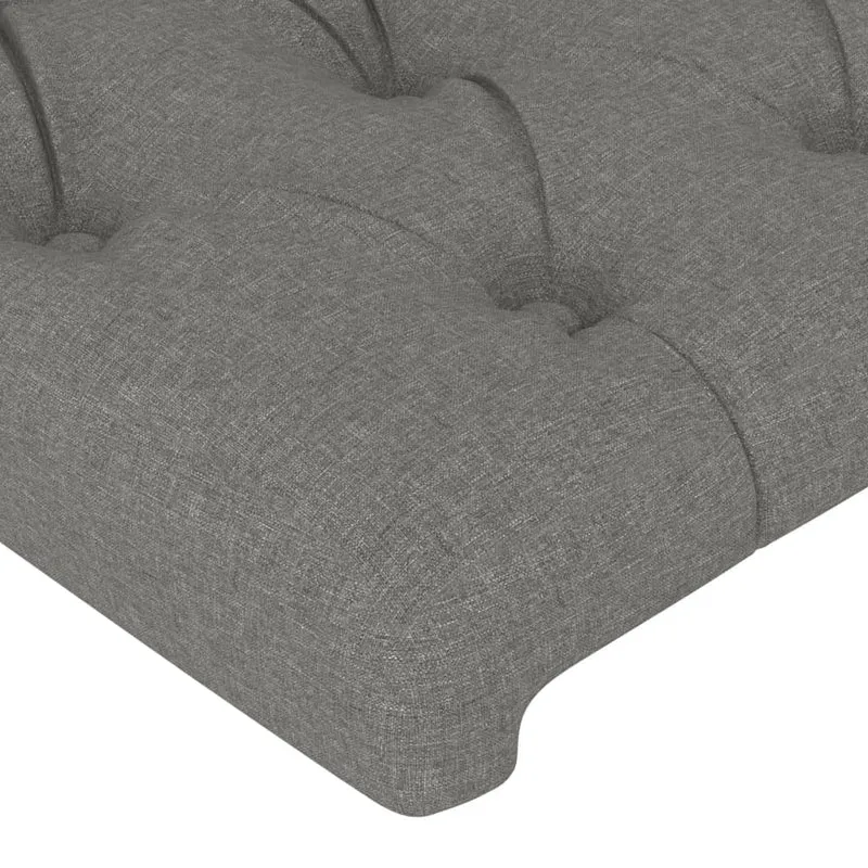 Tête de lit accessoire couchage chambre à coucher meuble à LED 93 x 16 x 78/88 cm tissu gris foncé TDL0200977