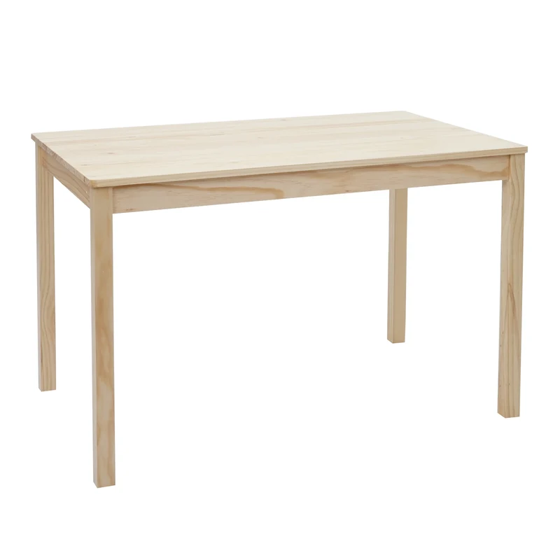 Ensemble de chaises et table de salle à manger style rustique en bois massif pin 04_0003065