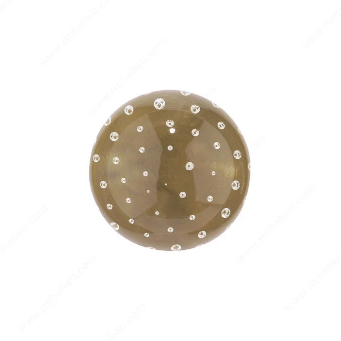 Bouton traditionnel en verre et métal - 9923
