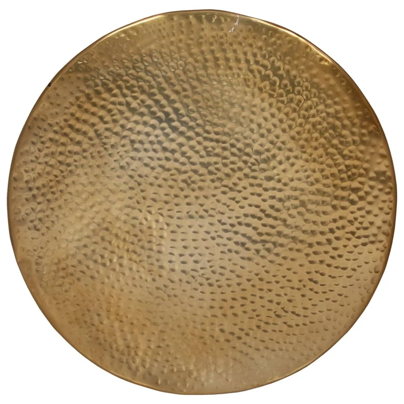 Table d’appoint ronde forme bol – aluminium martelé finition laiton Ø 50 x 30 cm DEC039516