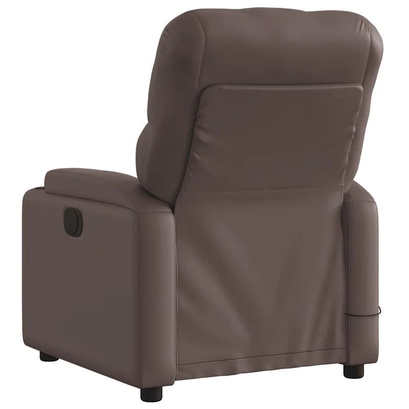 Fauteuil de relaxation TV fonction massage inclinable 6 points de massage en PVC marron DEC027000