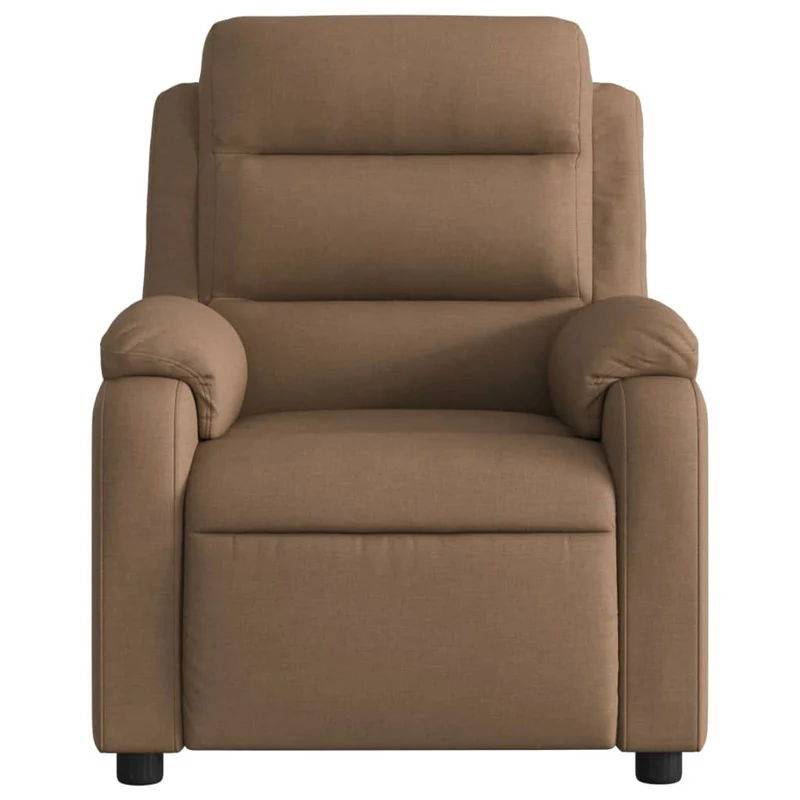 Fauteuil relax TV fonction d'inclinaison électrique très confortable en tissu marron DEC028440