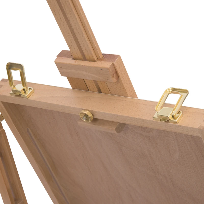 Chevalet d'artiste pliable mallette 50 x 55 x 230 cm rangement hauteur réglable scandinave en bois de hêtre hêtre clair 21_0006100